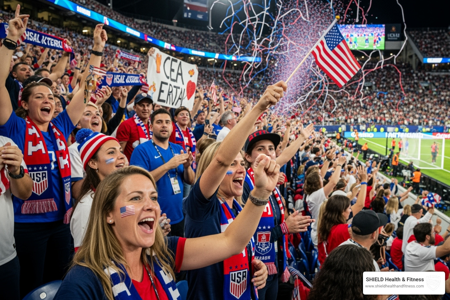 fans cheering at women's soccer match - women's sports fans cheering at women's soccer match - women's sports