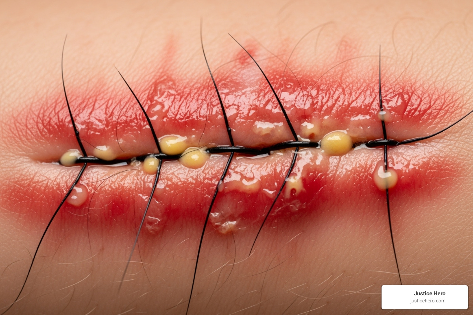 infected surgical site - belly button hernia mesh complications