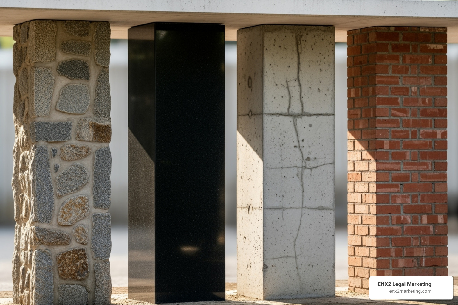 Four pillars labeled: Content, On-Page/Technical, Local SEO, Off-Page - search engine optimization for bankruptcy attorneys