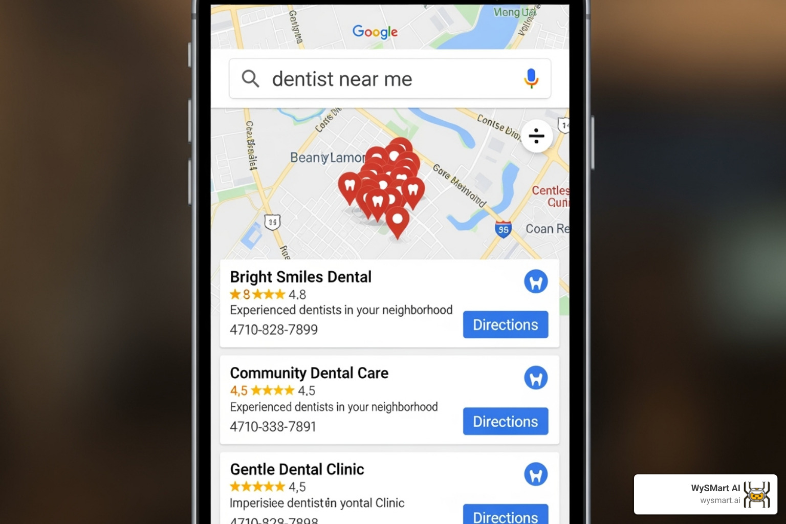 Google search results page for \"dentist near me\" - Marketing for dental clinics Google search results page for \"dentist near me\" - Marketing for dental clinics