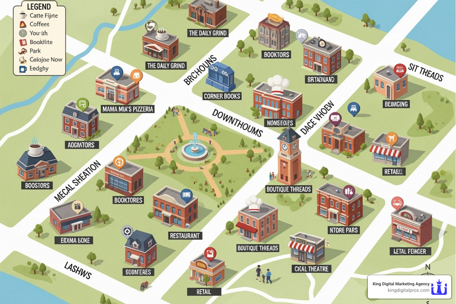 A graphic comparing the user interface of Google Maps and a local business listing - Local business map