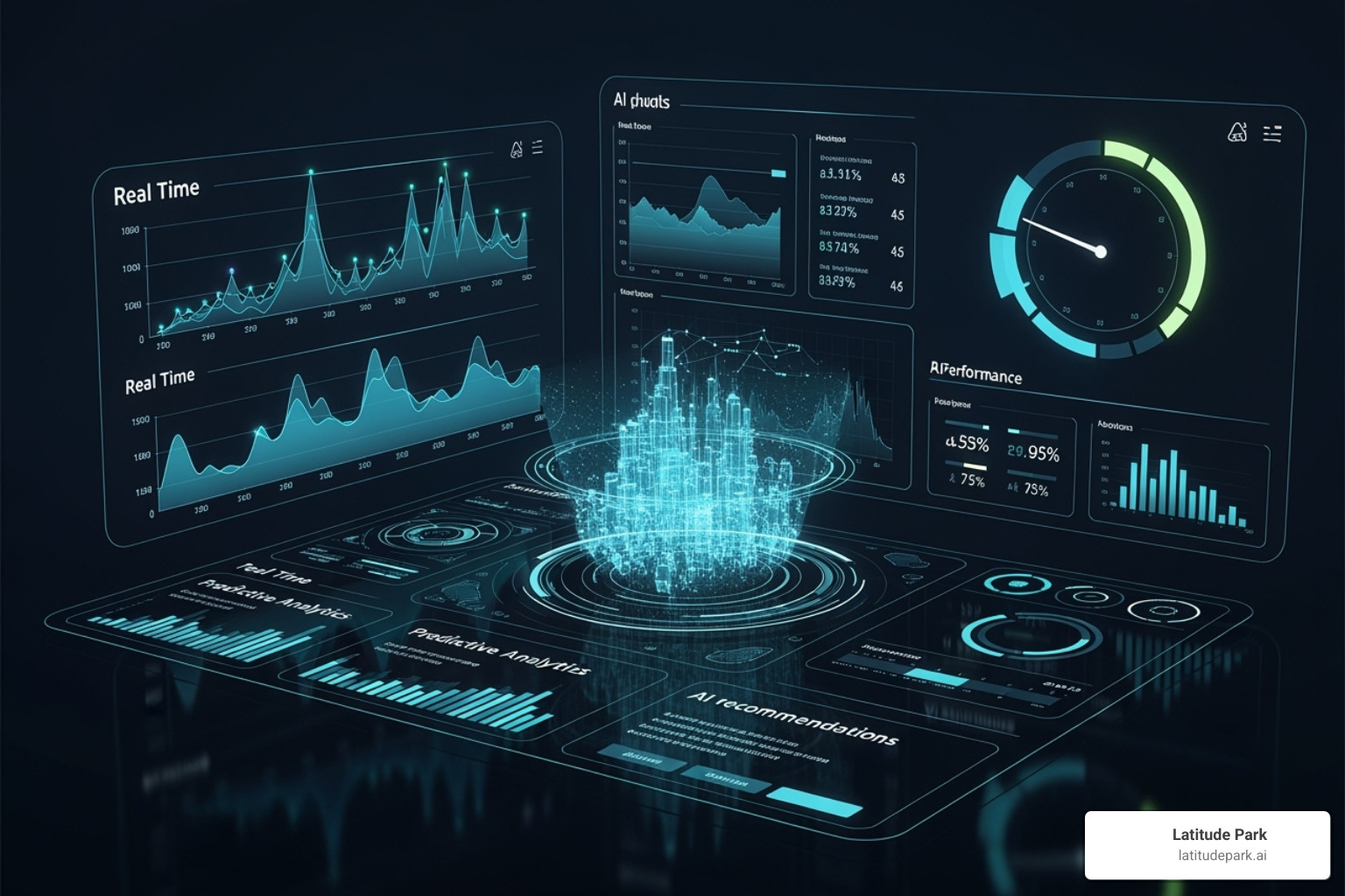 futuristic dashboard with AI insights - ecommerce campaign management