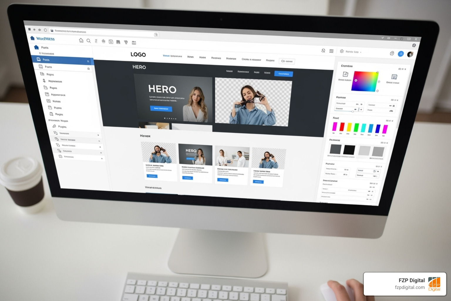 A modern website design featuring a minimalist layout, bold typography, and subtle interactive elements - wordpress website design