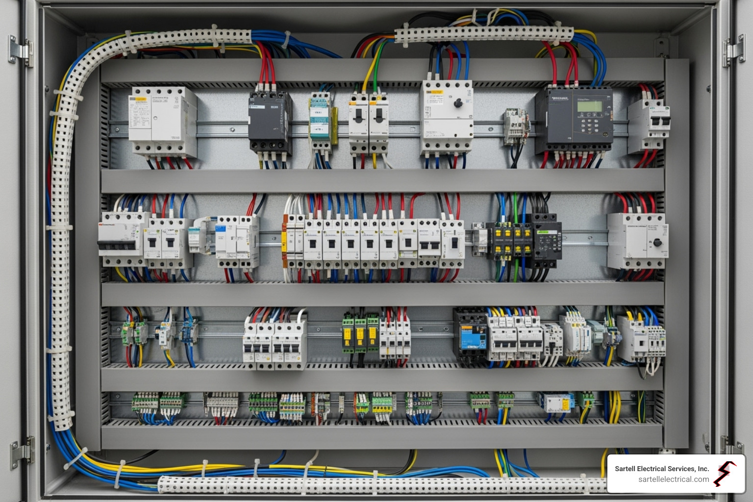clean and well-organized electrical cabinet - machine electrical repair