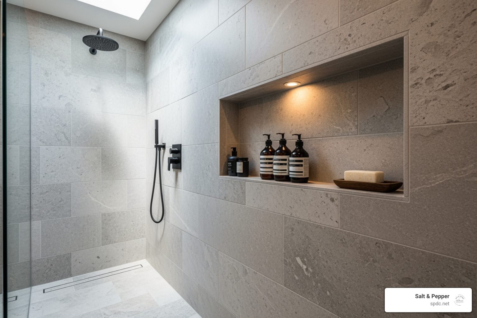 stylish walk-in shower with niche - bathroom remodel clearwater fl stylish walk-in shower with niche - bathroom remodel clearwater fl