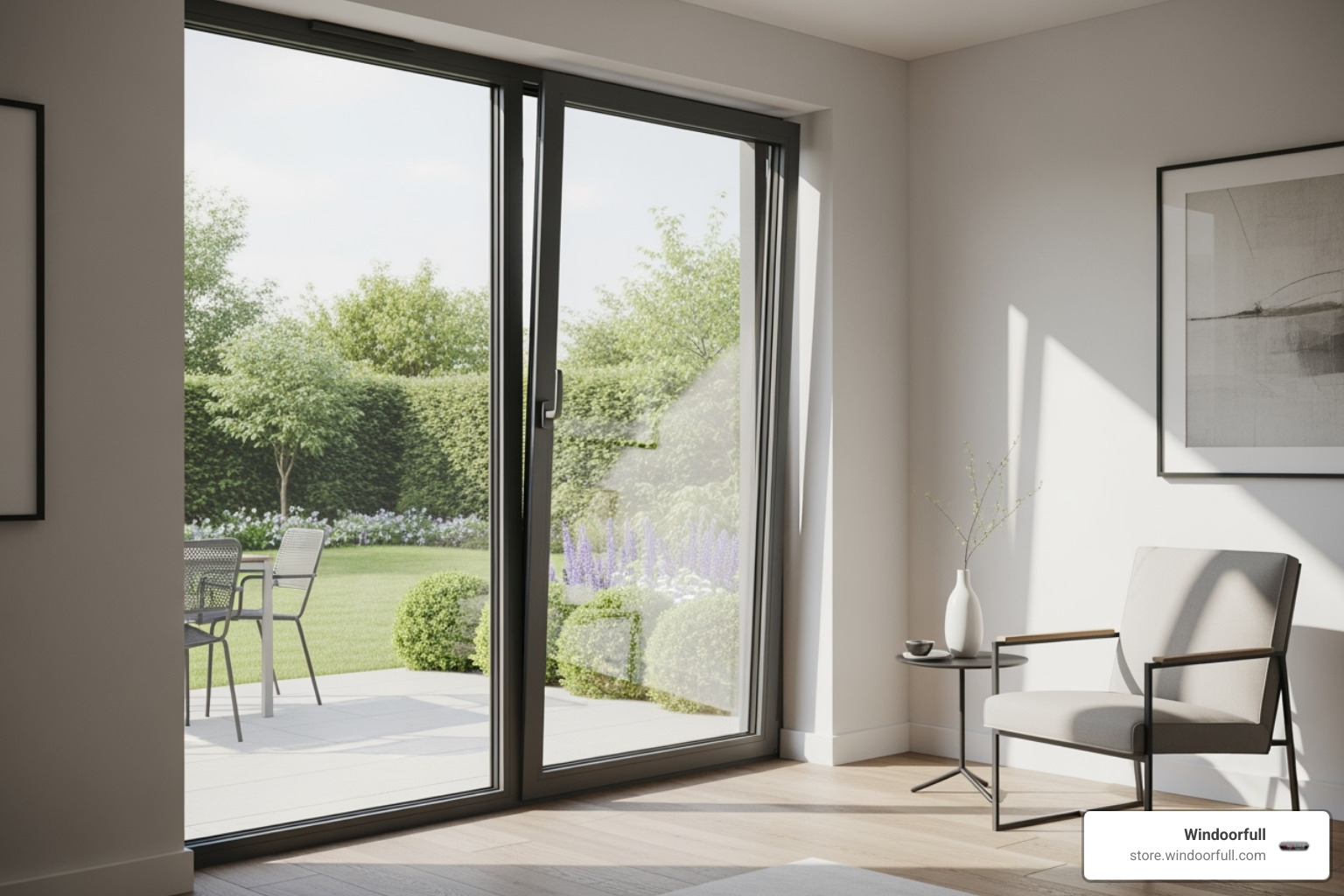 sleek uPVC tilt-and-turn style patio door - energy efficient doors
