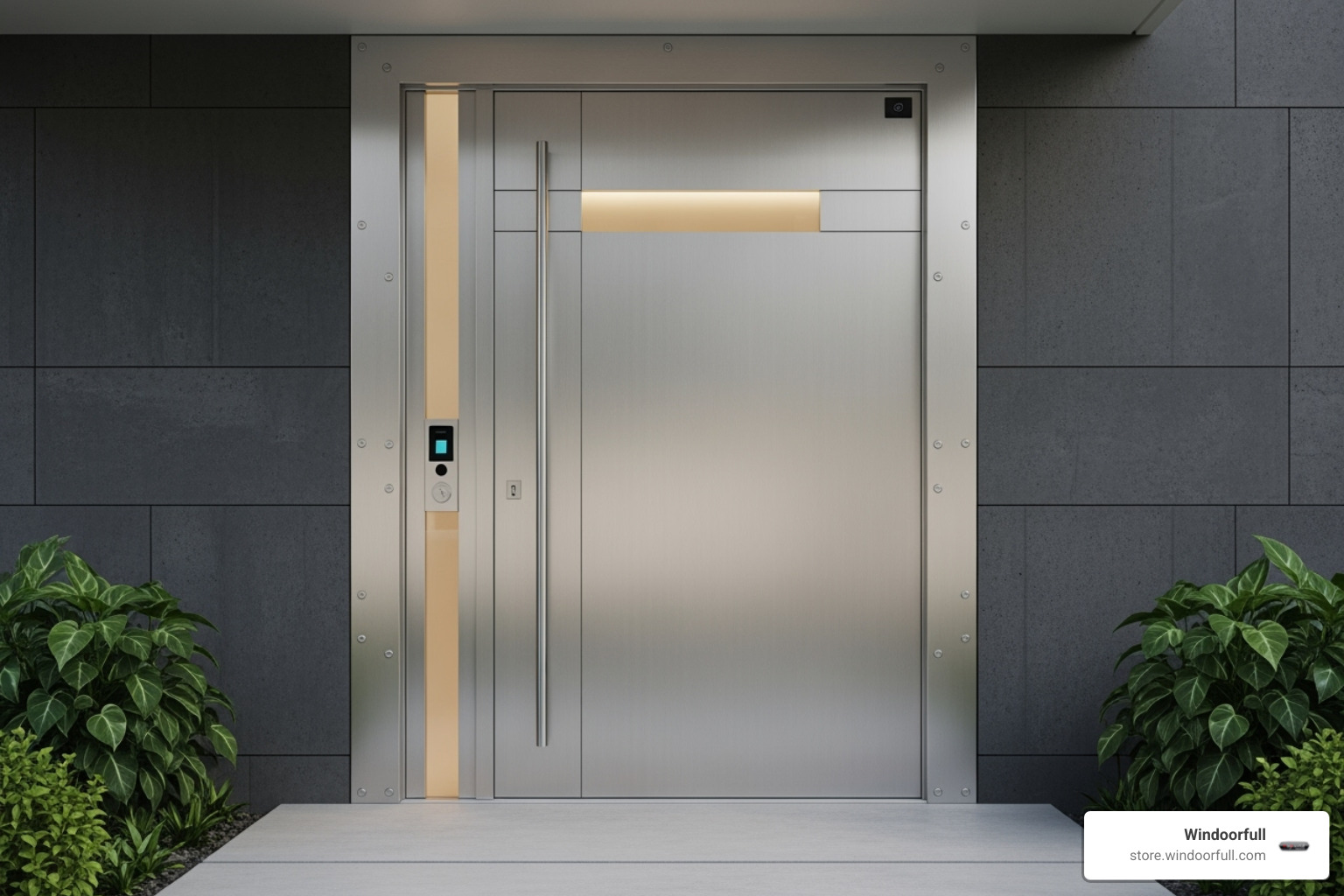 modern, secure steel entry door - energy efficient doors
