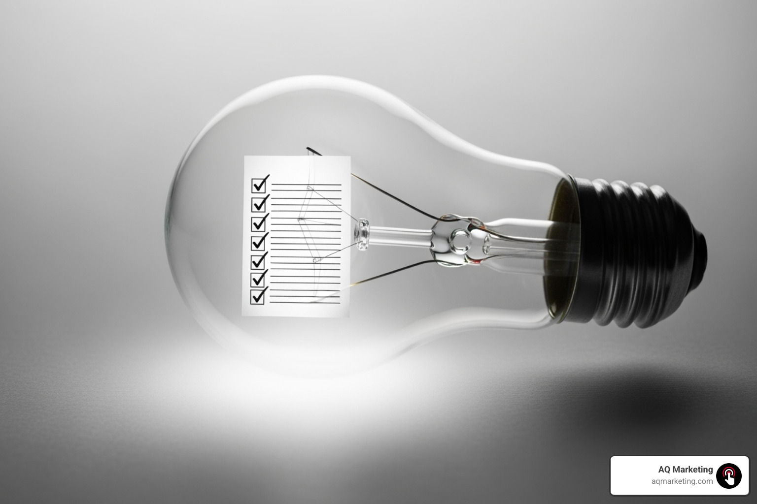 A lightbulb with a checklist inside - insurance agency blog ideas A lightbulb with a checklist inside - insurance agency blog ideas
