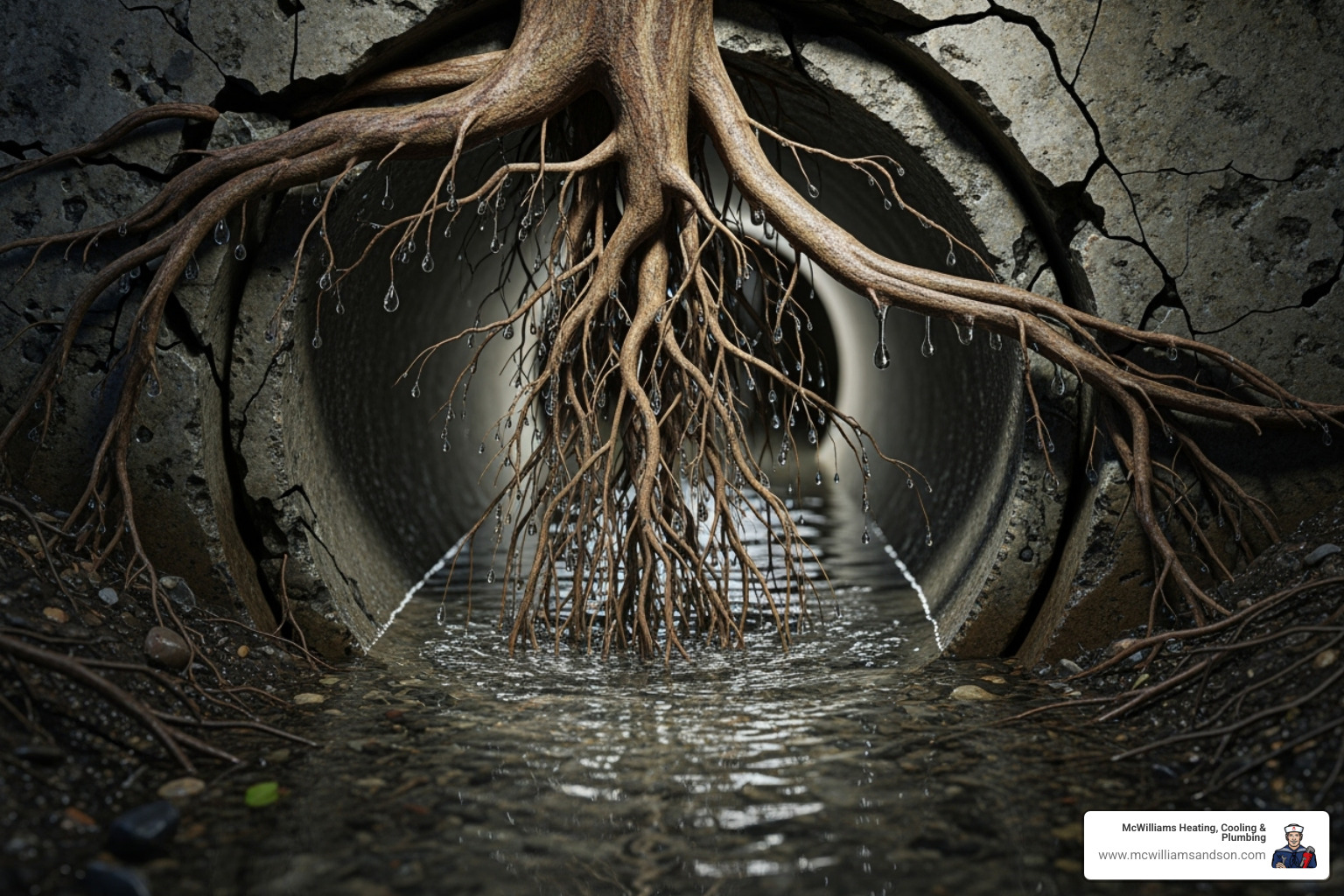 Tree roots that have infiltrated a sewer pipe - hydro jetting plumber Tree roots that have infiltrated a sewer pipe - hydro jetting plumber