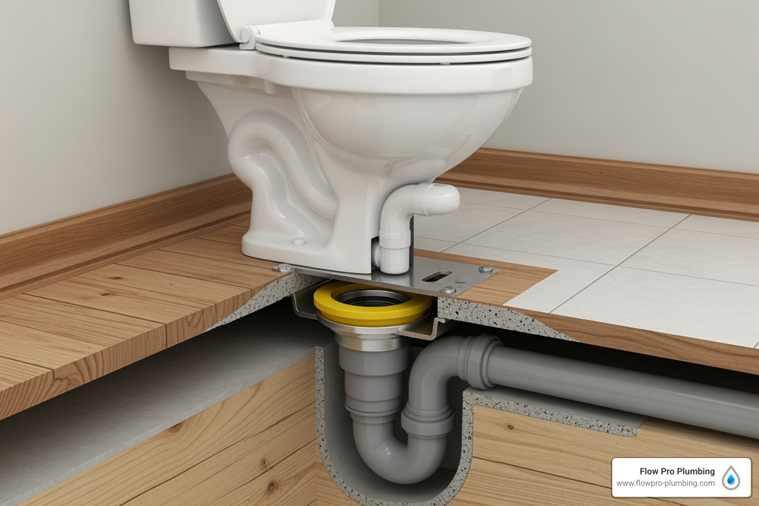 cross-section showing a toilet, wax ring, flange, and drain pipe - oakley toilet flange cross-section showing a toilet, wax ring, flange, and drain pipe - oakley toilet flange