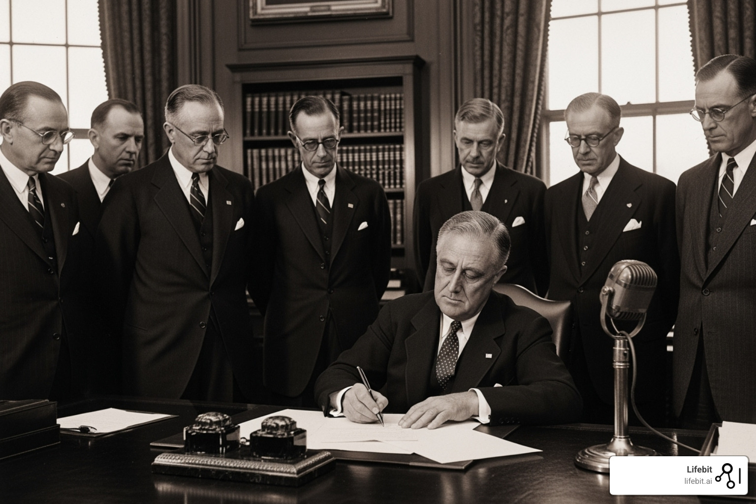 President Franklin D. Roosevelt signing the National Cancer Act of 1937 - NCI