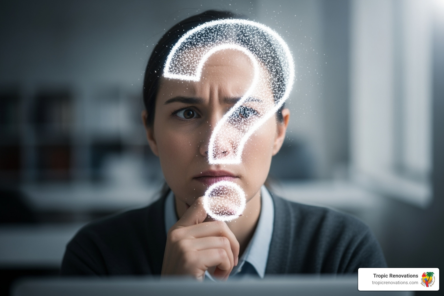 person looking thoughtfully at question mark - How is communication?