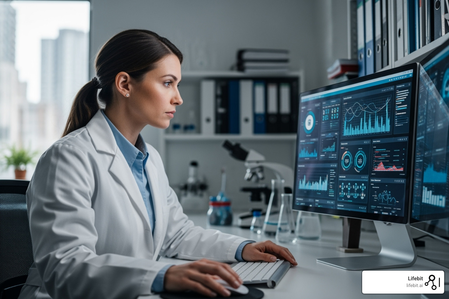 researcher analyzing health data - healthcare