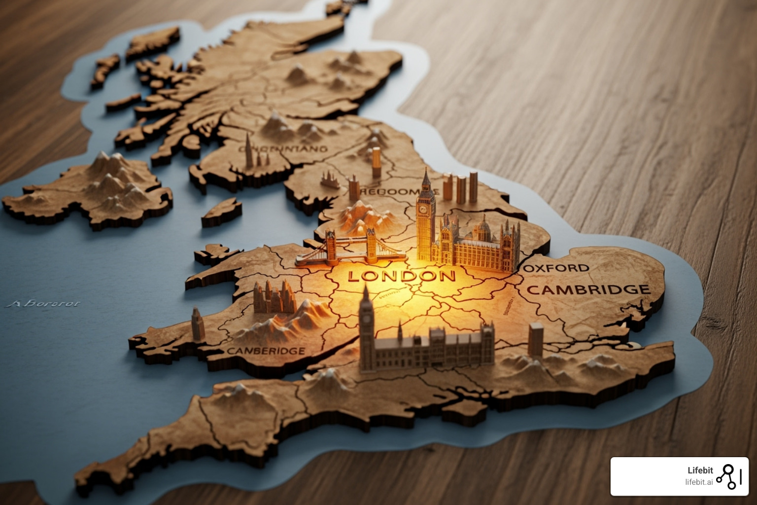 map highlighting the UK's 'Golden Triangle' - biotech companies uk