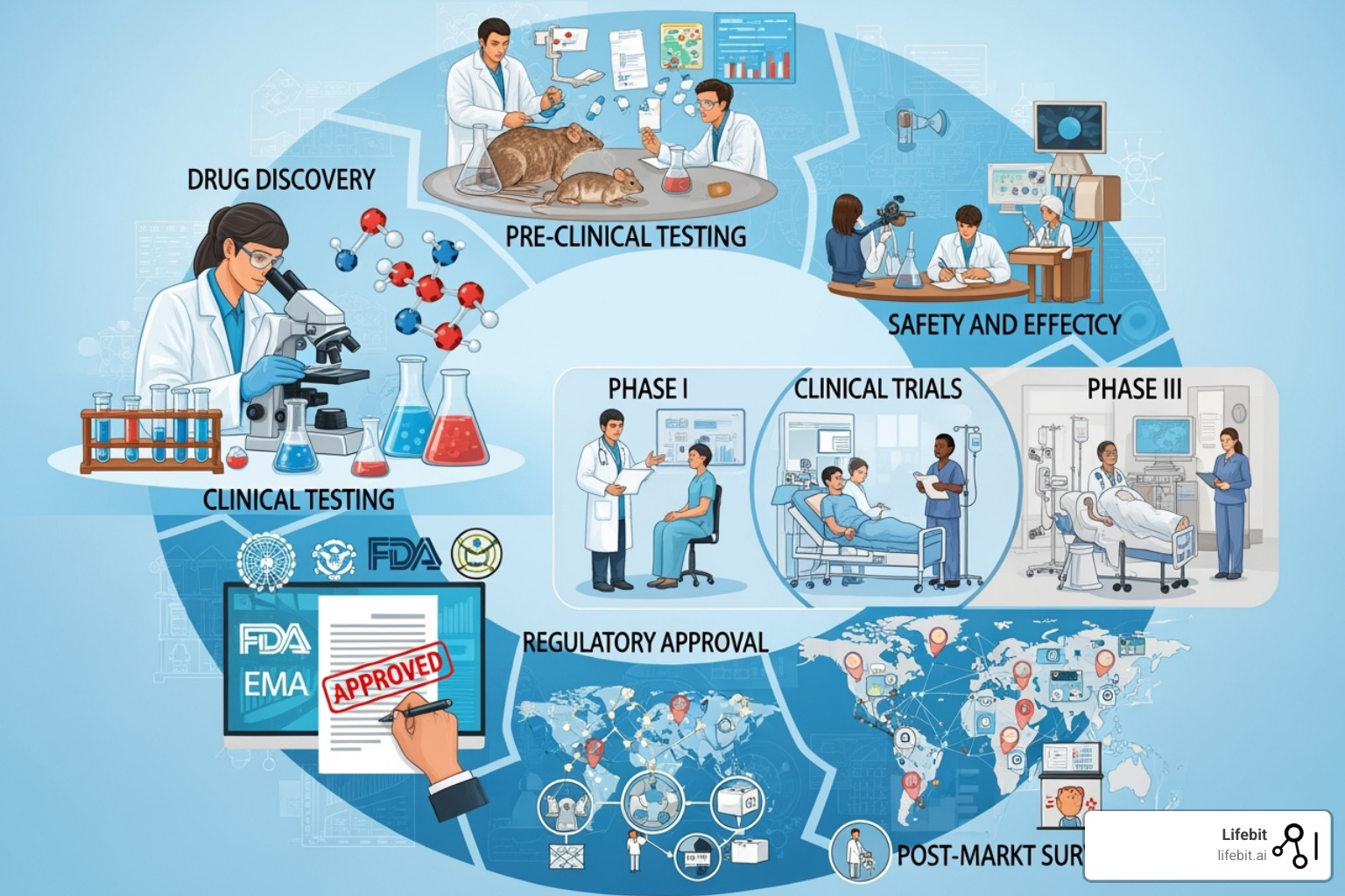 Pharmaceutical product lifecycle from findy to post-market surveillance - real world data vs real world evidence