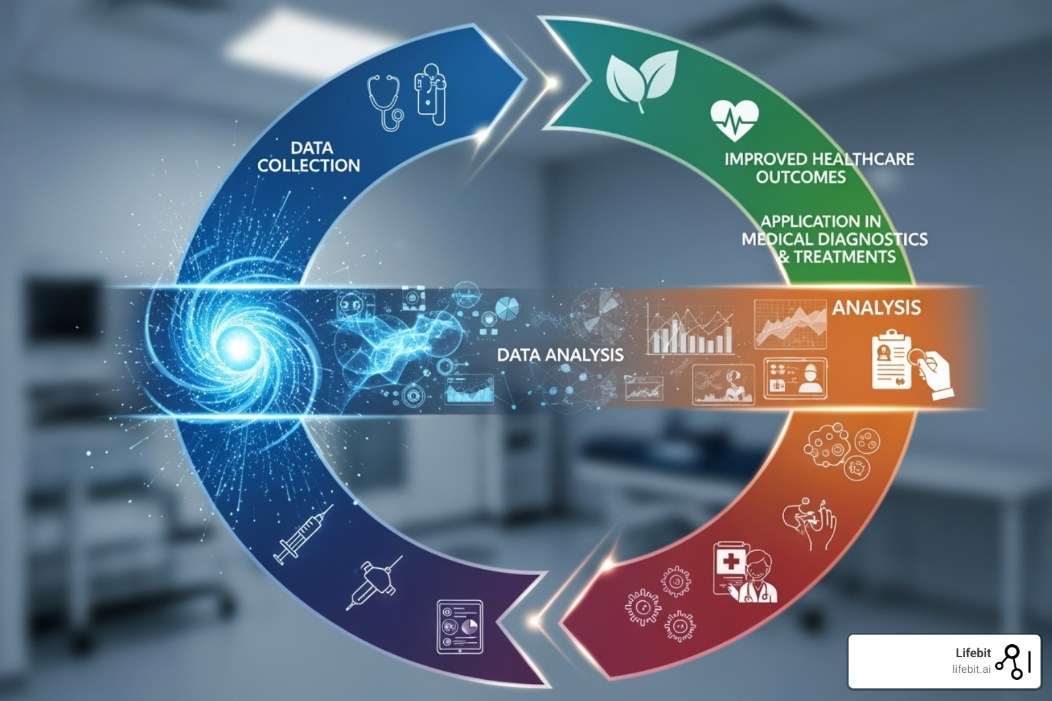 showing the cycle of registry data improving healthcare diagnostics and treatments - what are patient registries
