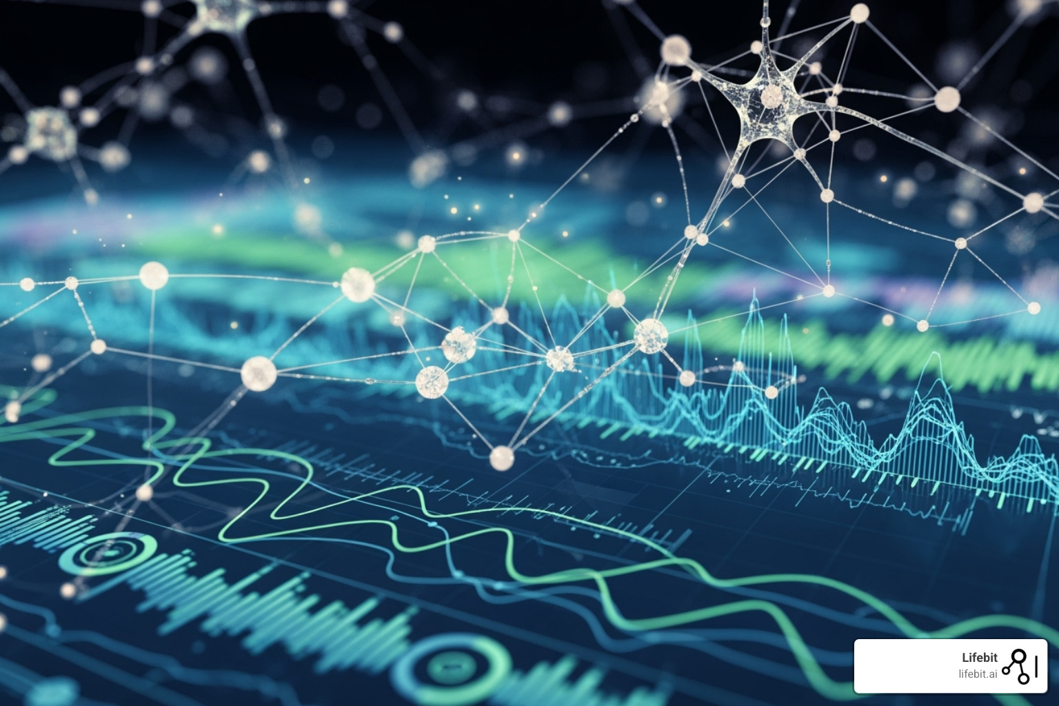 A neural network overlaying a diagram of healthcare data - Real world data