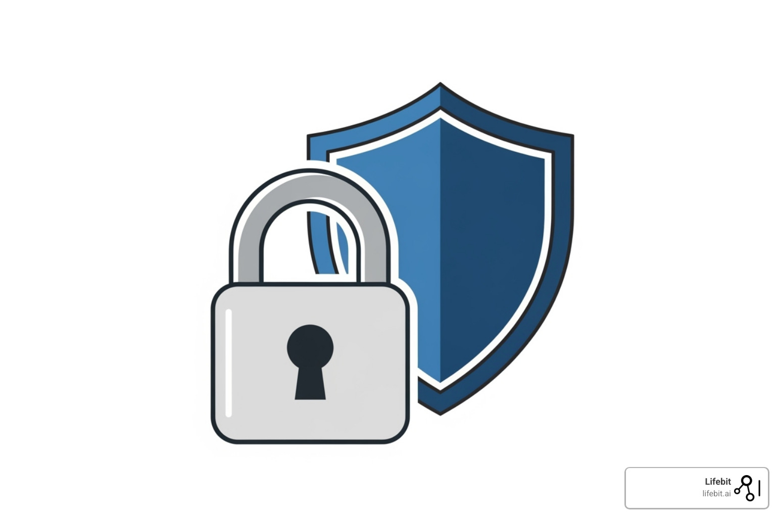 A lock and shield icon representing data privacy and security - Real world data