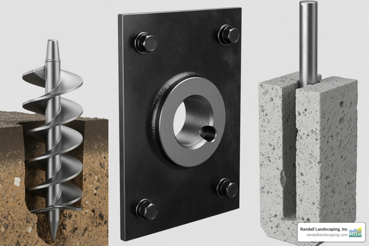 side-by-side comparison of different anchor heads - retaining wall anchors