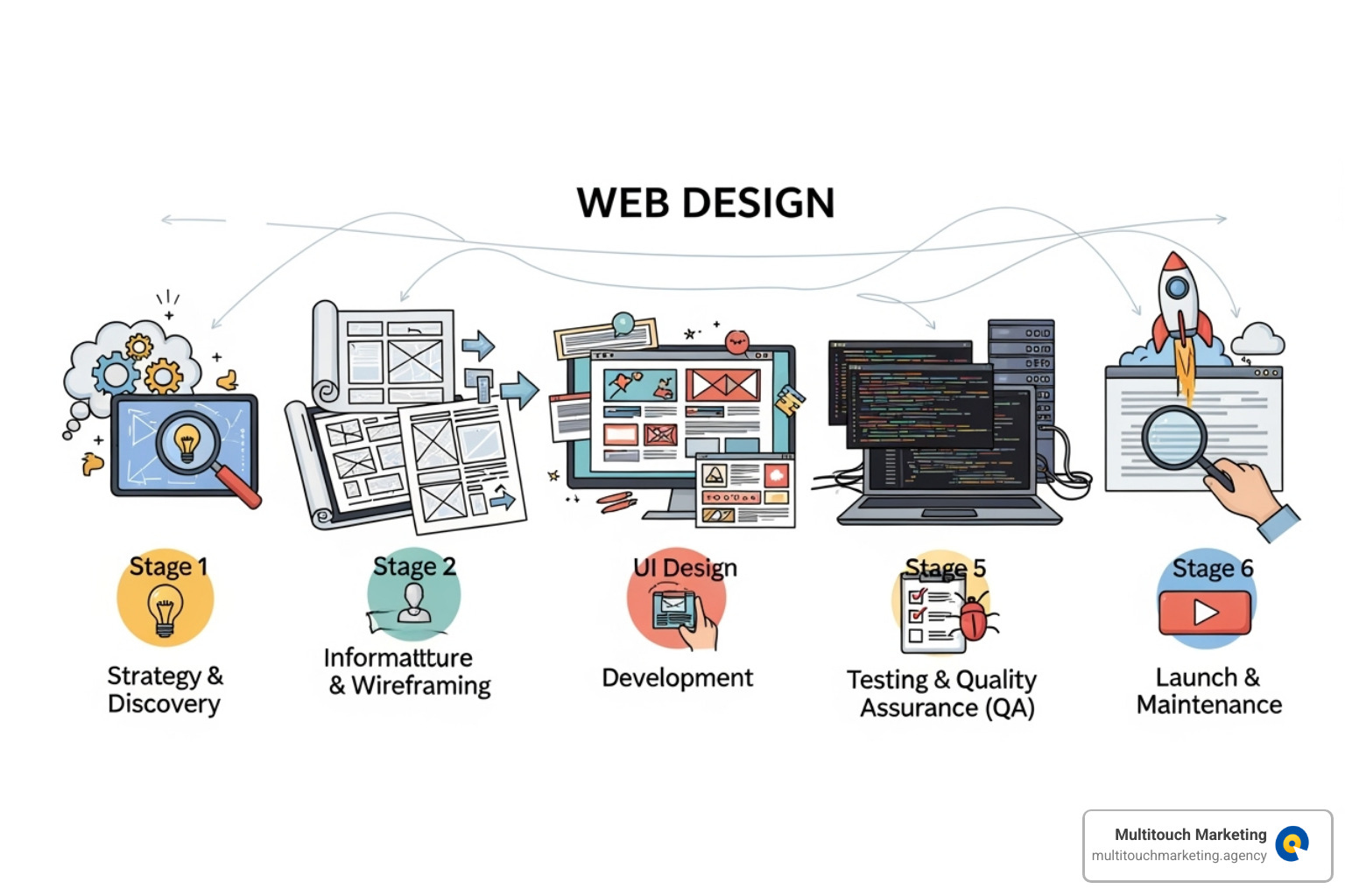 6-step web design process - website design services