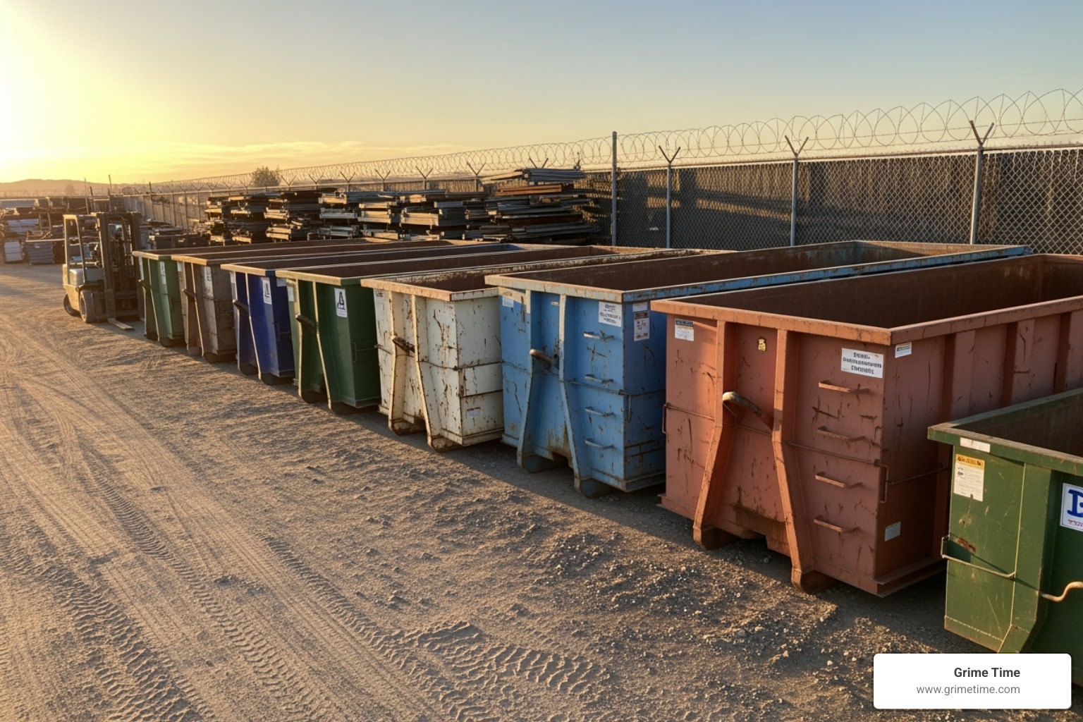 Different sized dumpsters available for rent - San Marcos trash service