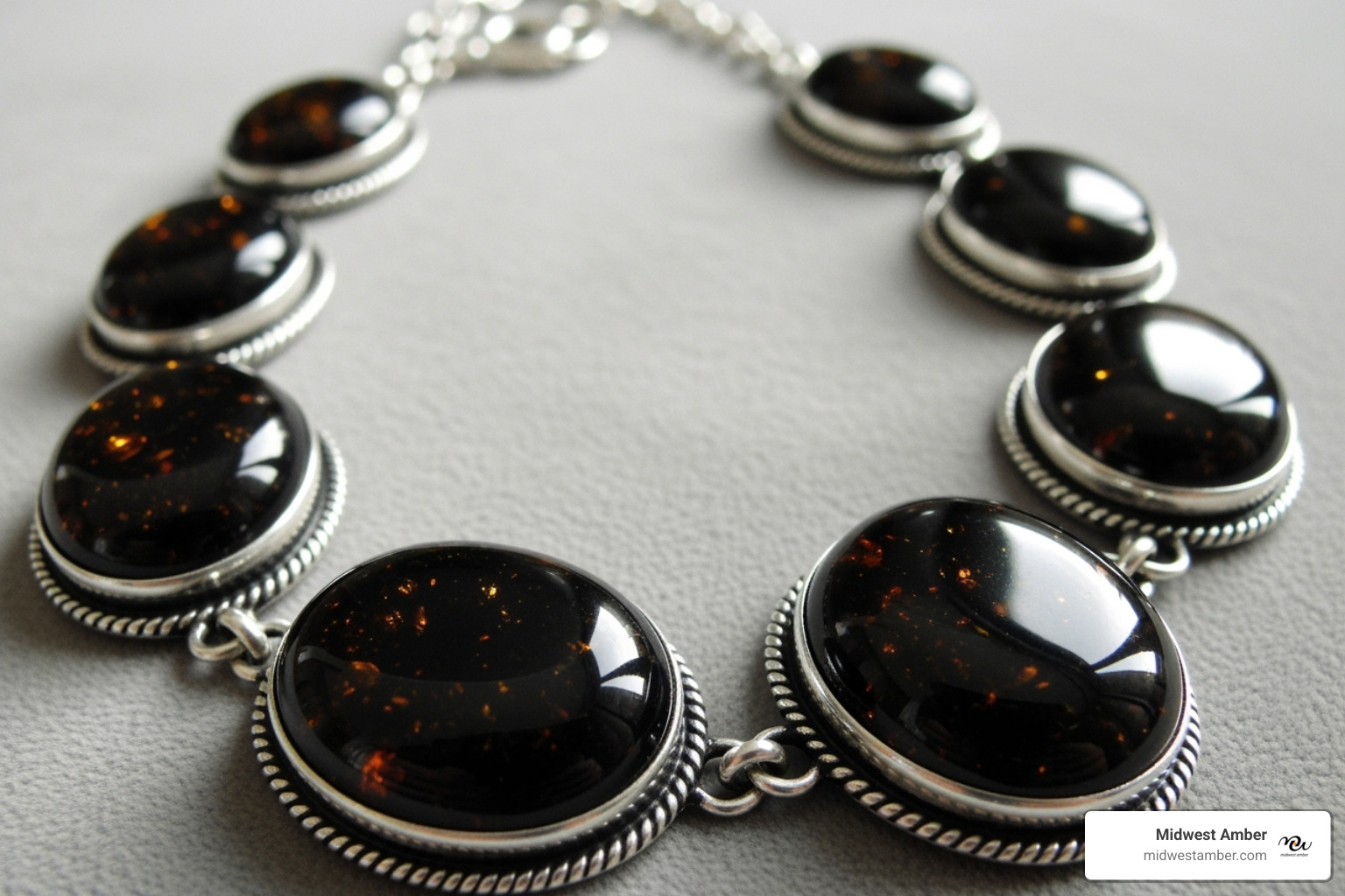 black amber stone jewelry - black amber stone