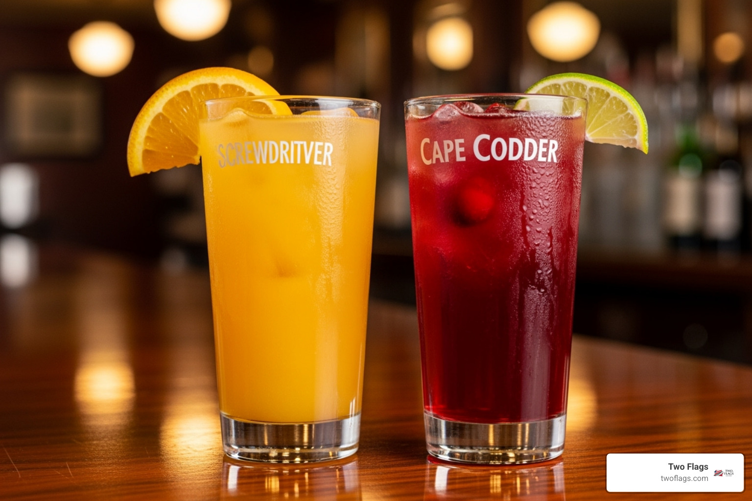 Screwdriver and Cape Codder side-by-side - what to mix with vodka