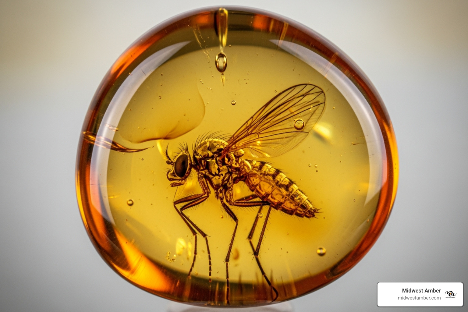 amber piece with a clear insect inclusion - buy amber jewellery