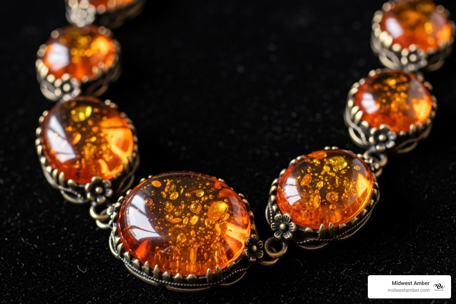 vintage-style amber necklace - buy amber jewellery