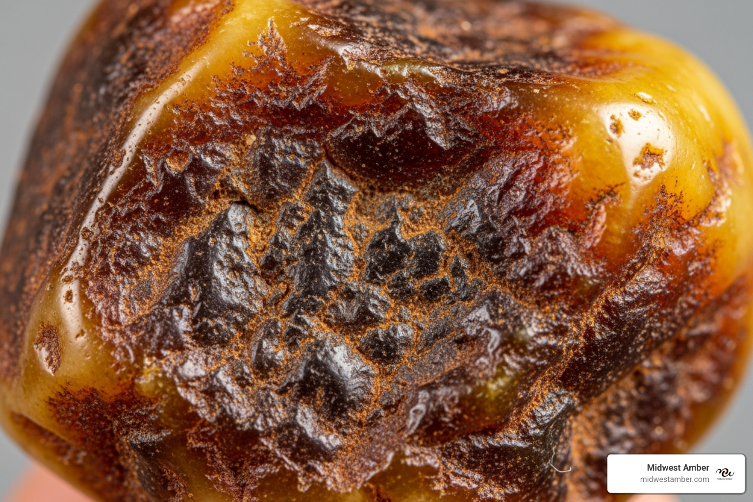 A piece of raw, unpolished natural amber gemstone showing its natural texture and earthy tones - natural amber gemstone