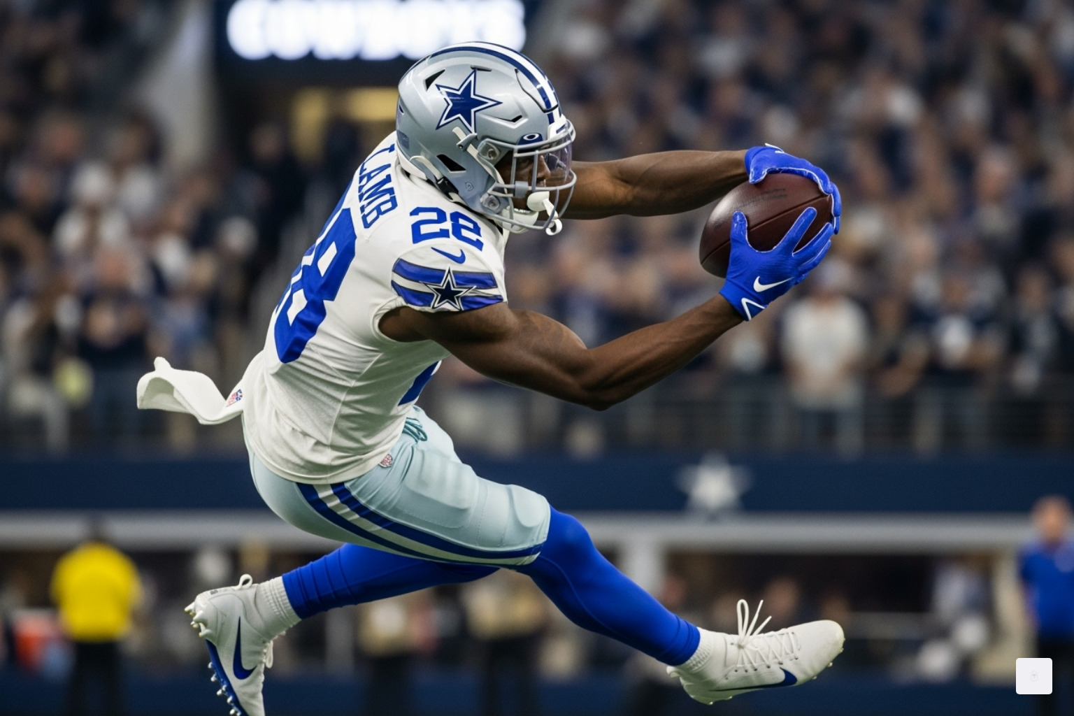 CeeDee Lamb making a catch - cowboys vs eagles