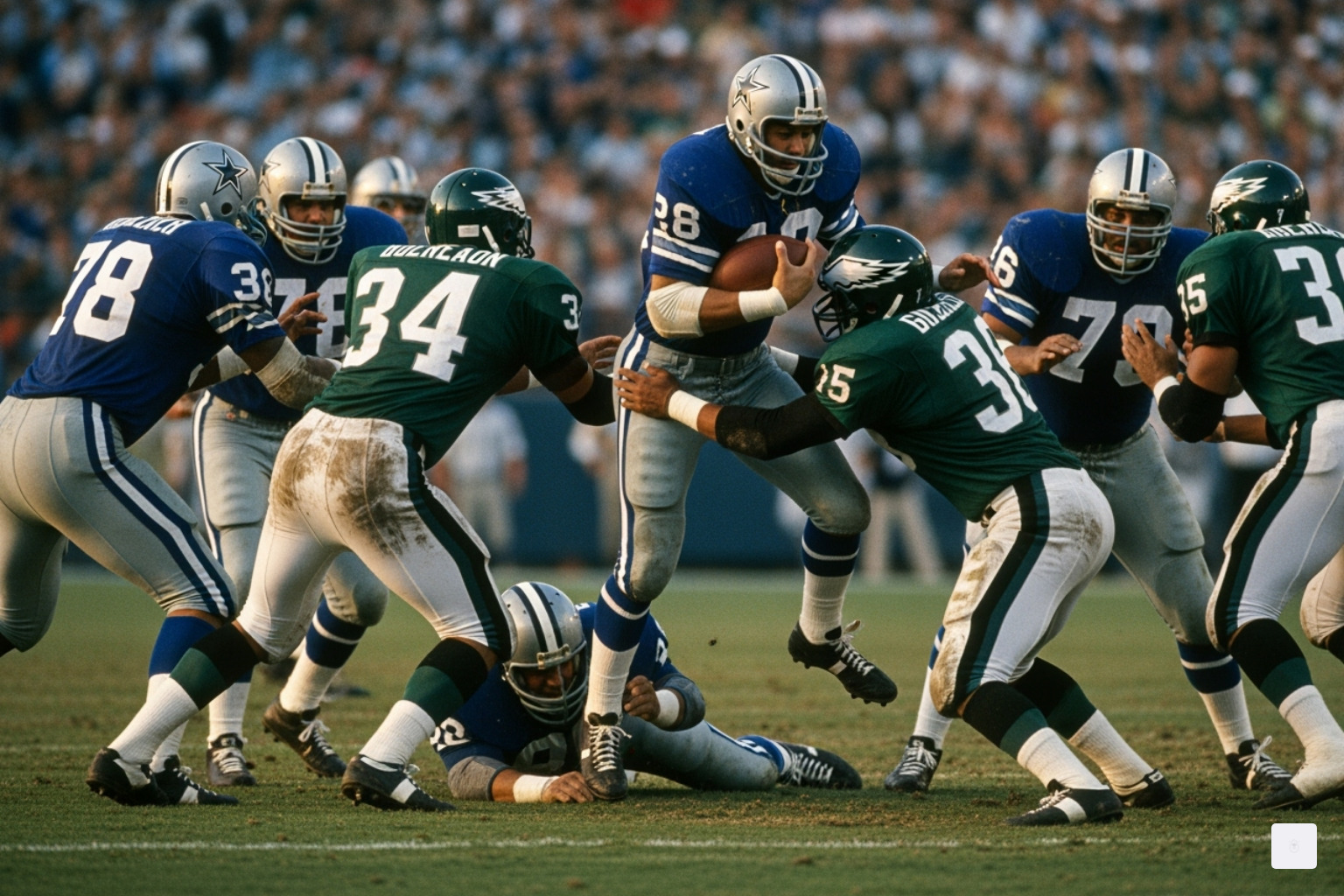 Historical game between Cowboys and Eagles - cowboys vs eagles