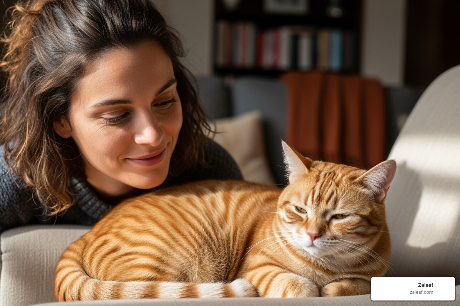 cat owner gently observing their pet - Cat joint pain cat owner gently observing their pet - Cat joint pain