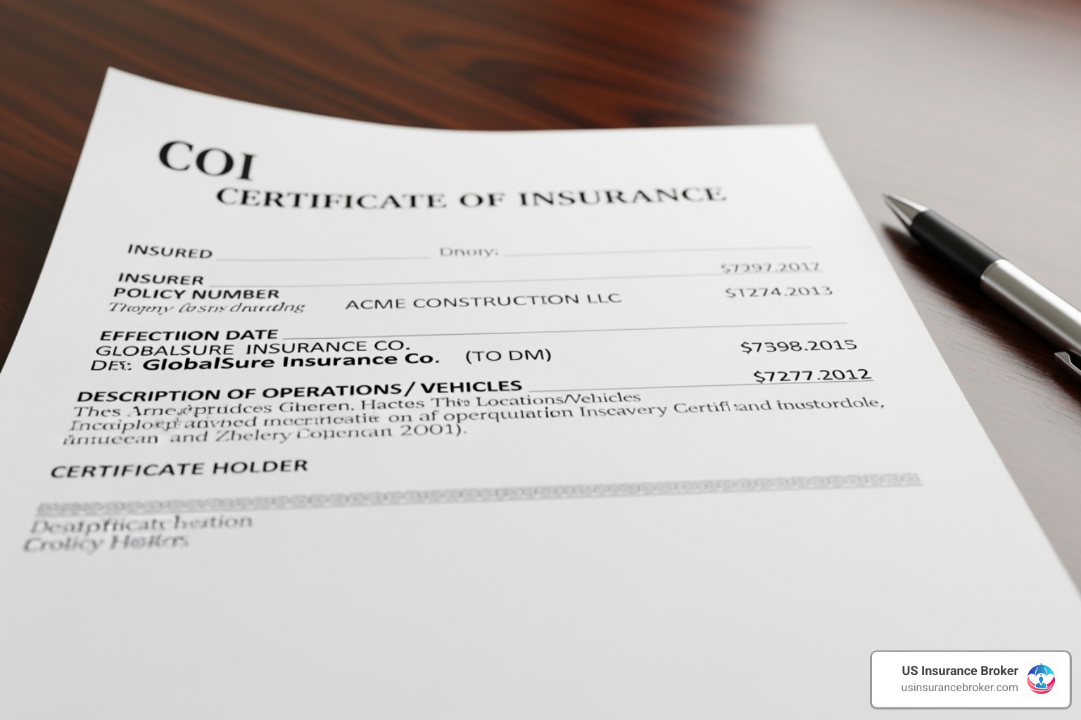 a sample Certificate of Insurance (COI) - lawn care insurance florida a sample Certificate of Insurance (COI) - lawn care insurance florida