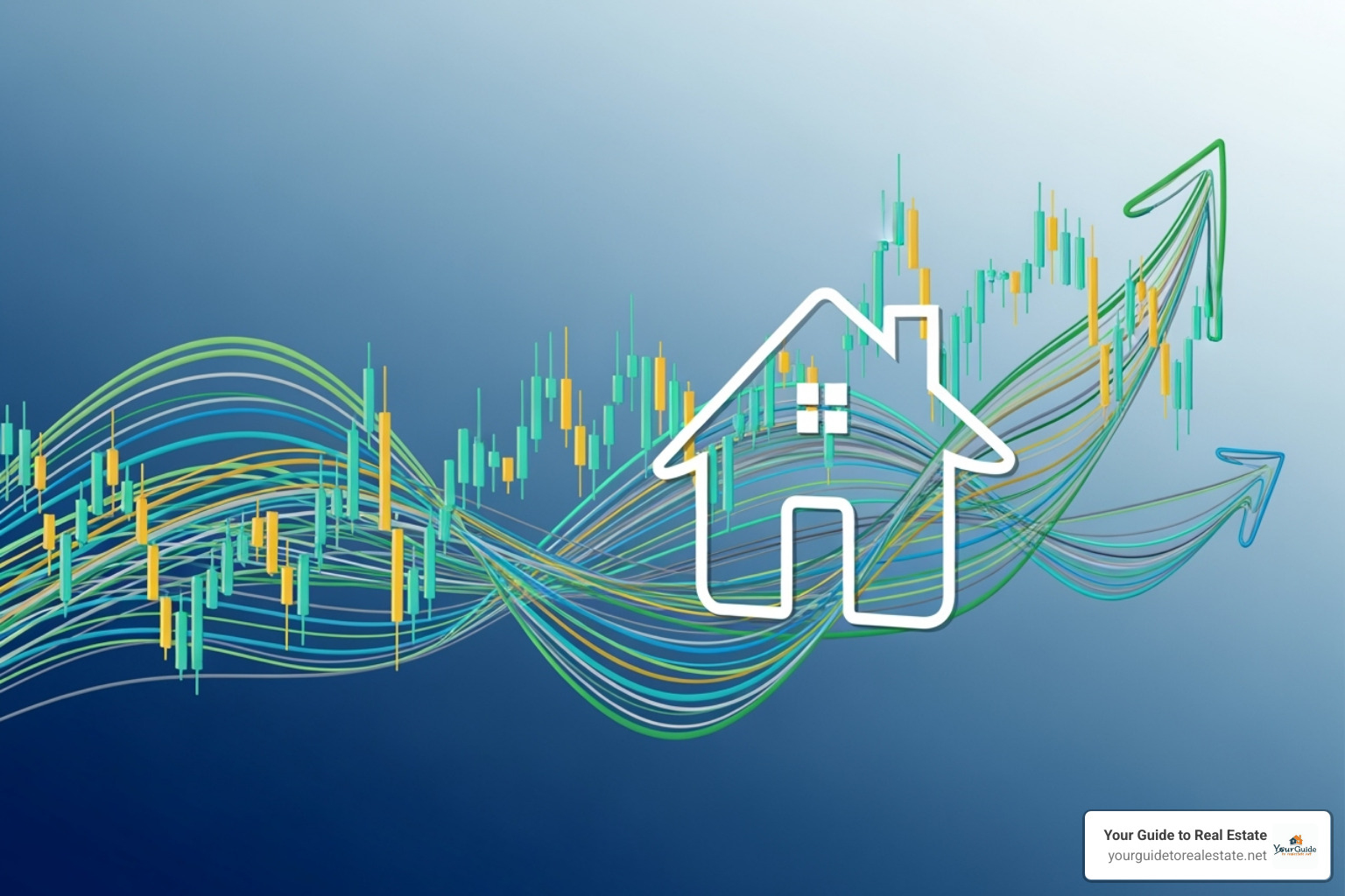 A diverse investment portfolio including abstract representations of stocks (upward trending graphs) and real estate (house icon), symbolizing wealth building strategies - amd stock price