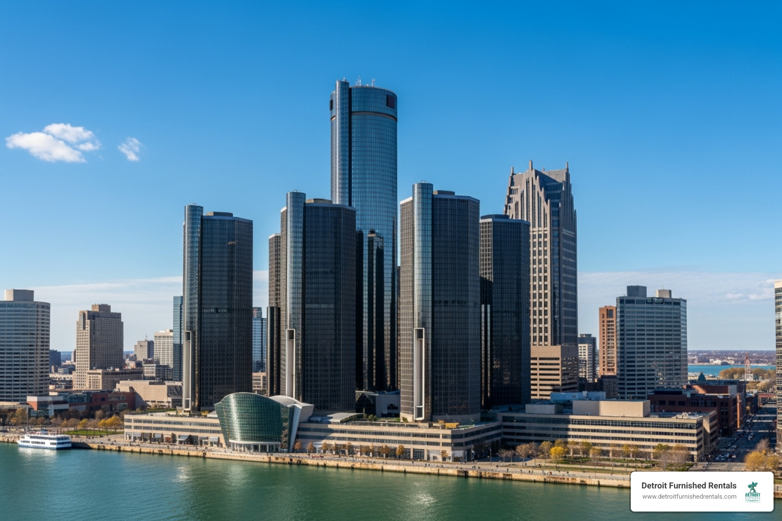 GM Renaissance Center in Detroit - Furnished apartments downtown Detroit