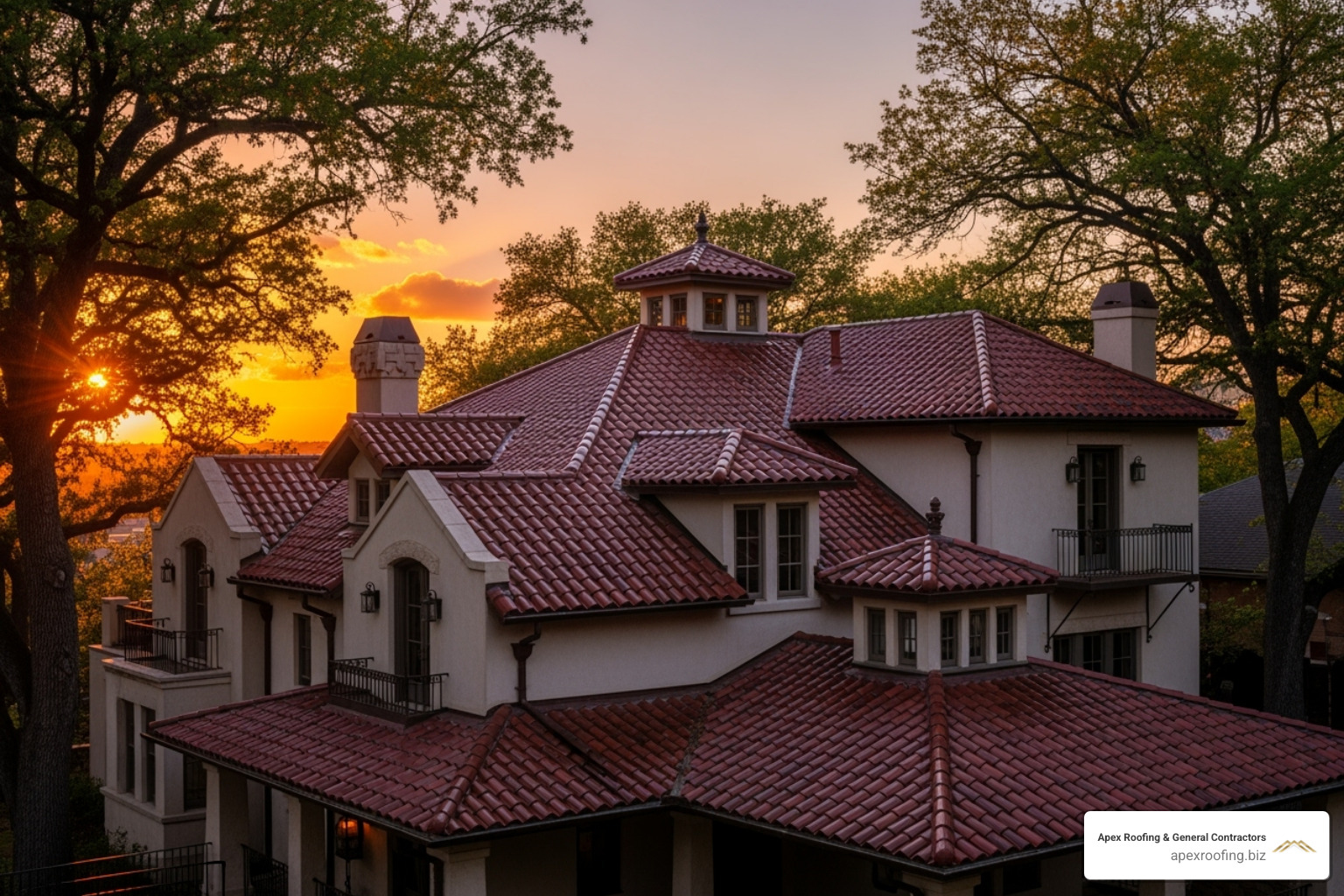 restored San Antonio roof at sunset - storm damage roof repair restored San Antonio roof at sunset - storm damage roof repair