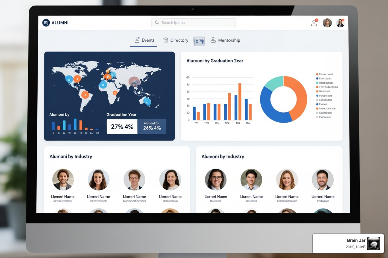 Alumni engagement platform dashboard - Alumni engagement platform