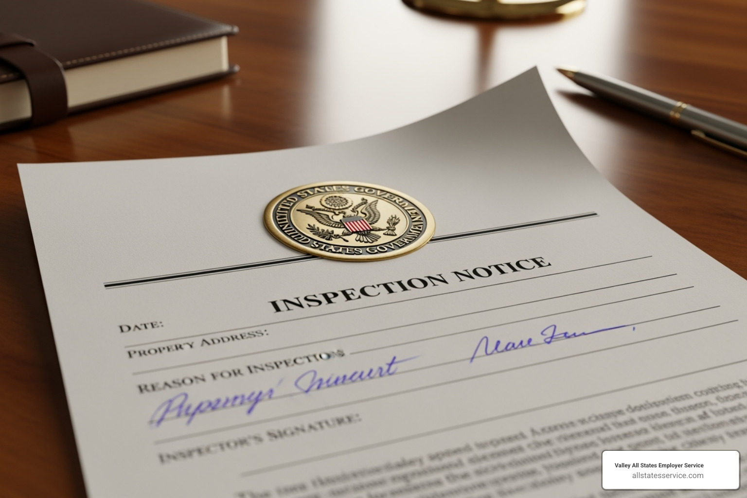 Notice of Inspection from ICE - franchise i-9 compliance services