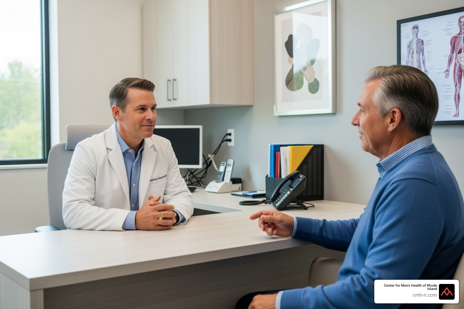 doctor consulting with a male patient - viagra side effects