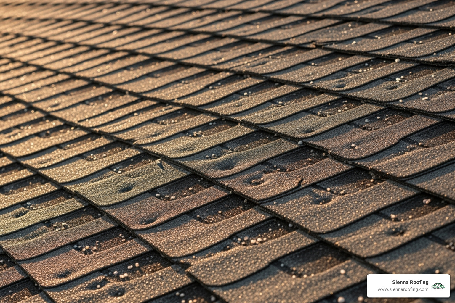 hail damage on an asphalt shingle roof - roofing richmond tx