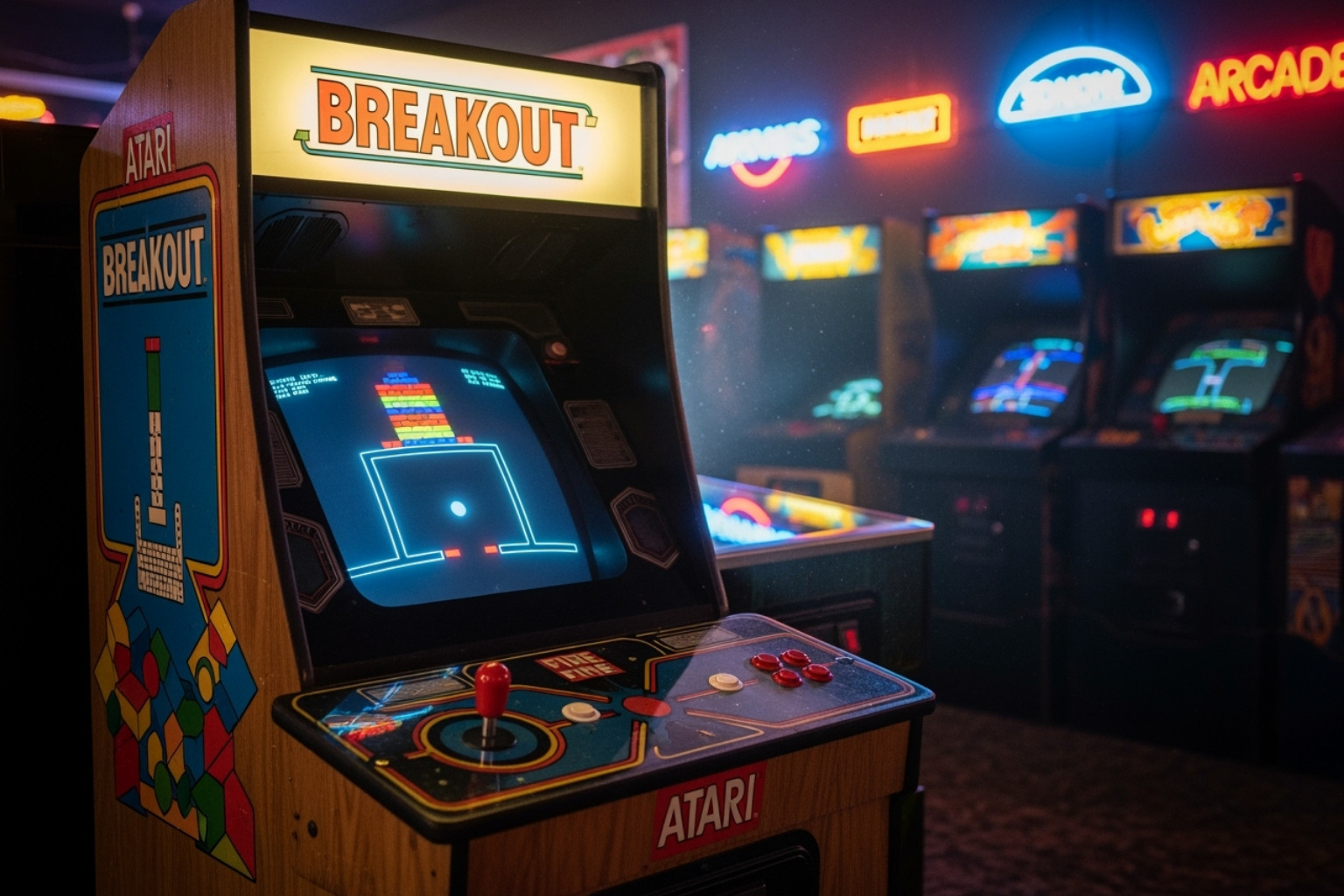 original Atari Breakout arcade game - google block breaker