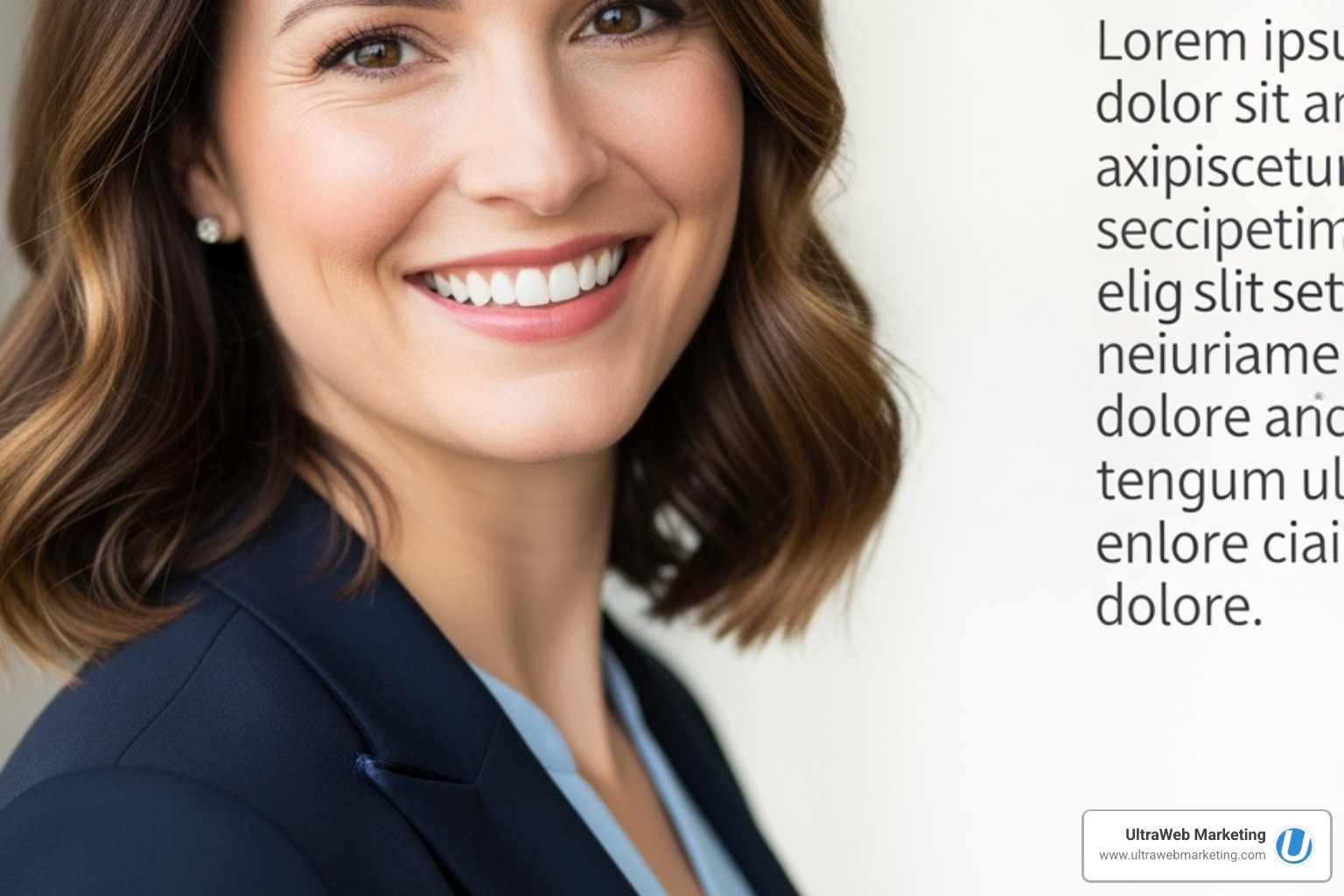 Realtor's about me page with professional headshot and bio - Website design for realtors Realtor's about me page with professional headshot and bio - Website design for realtors