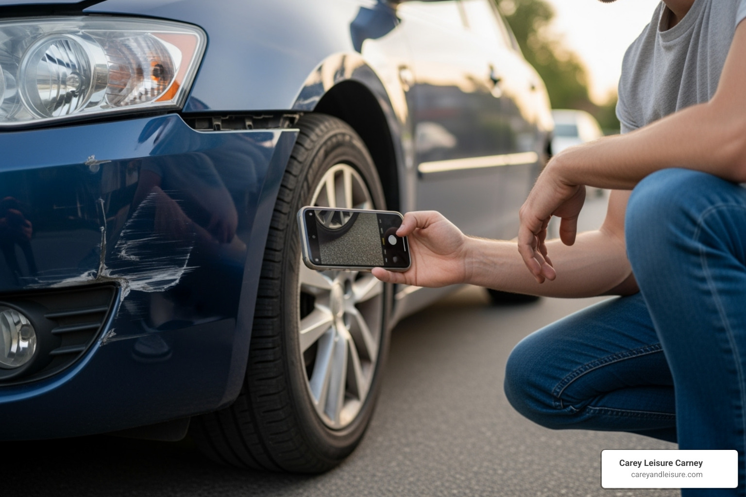 Person taking photos of car damage with smartphone - lyft car accident settlement Person taking photos of car damage with smartphone - lyft car accident settlement