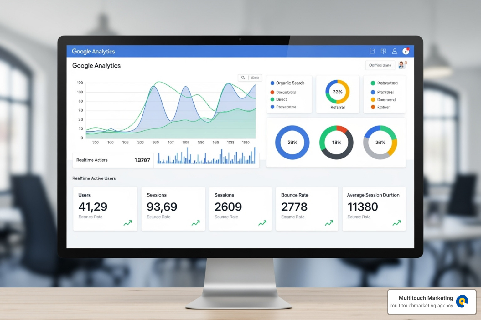Google Analytics dashboard highlighting key metrics - Effective digital campaigns
