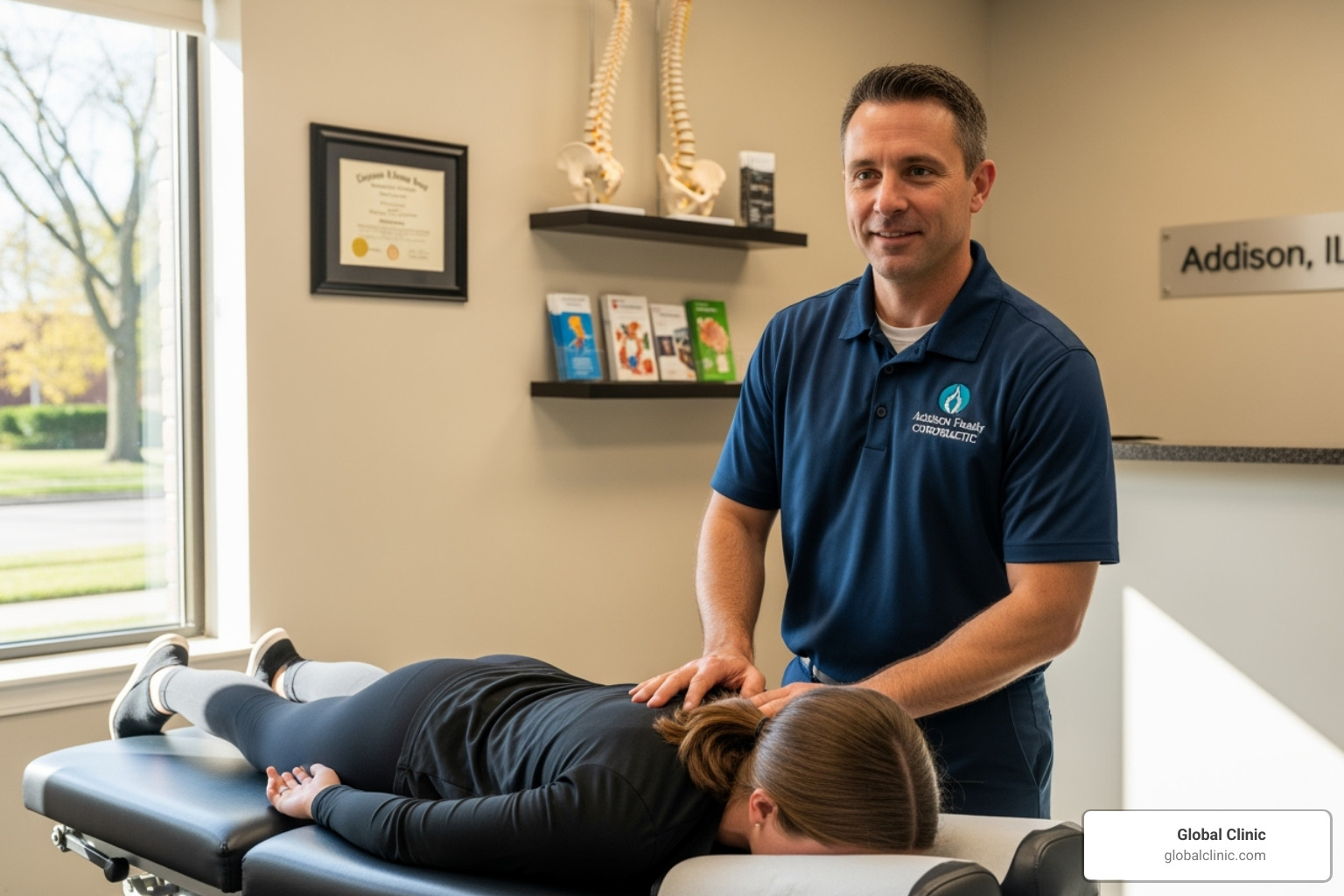 person looking at a computer screen with a search for local chiropractors - chiropractor Addison IL person looking at a computer screen with a search for local chiropractors - chiropractor Addison IL