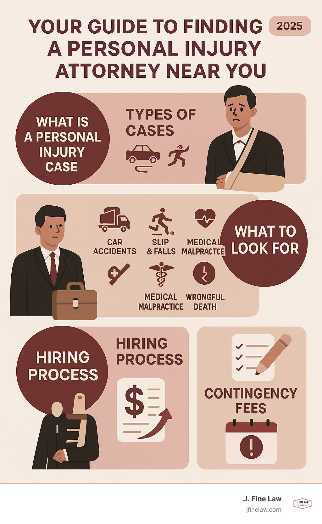 Your Guide to Finding a Personal Injury Attorney Near You - attorney injury near me infographic 