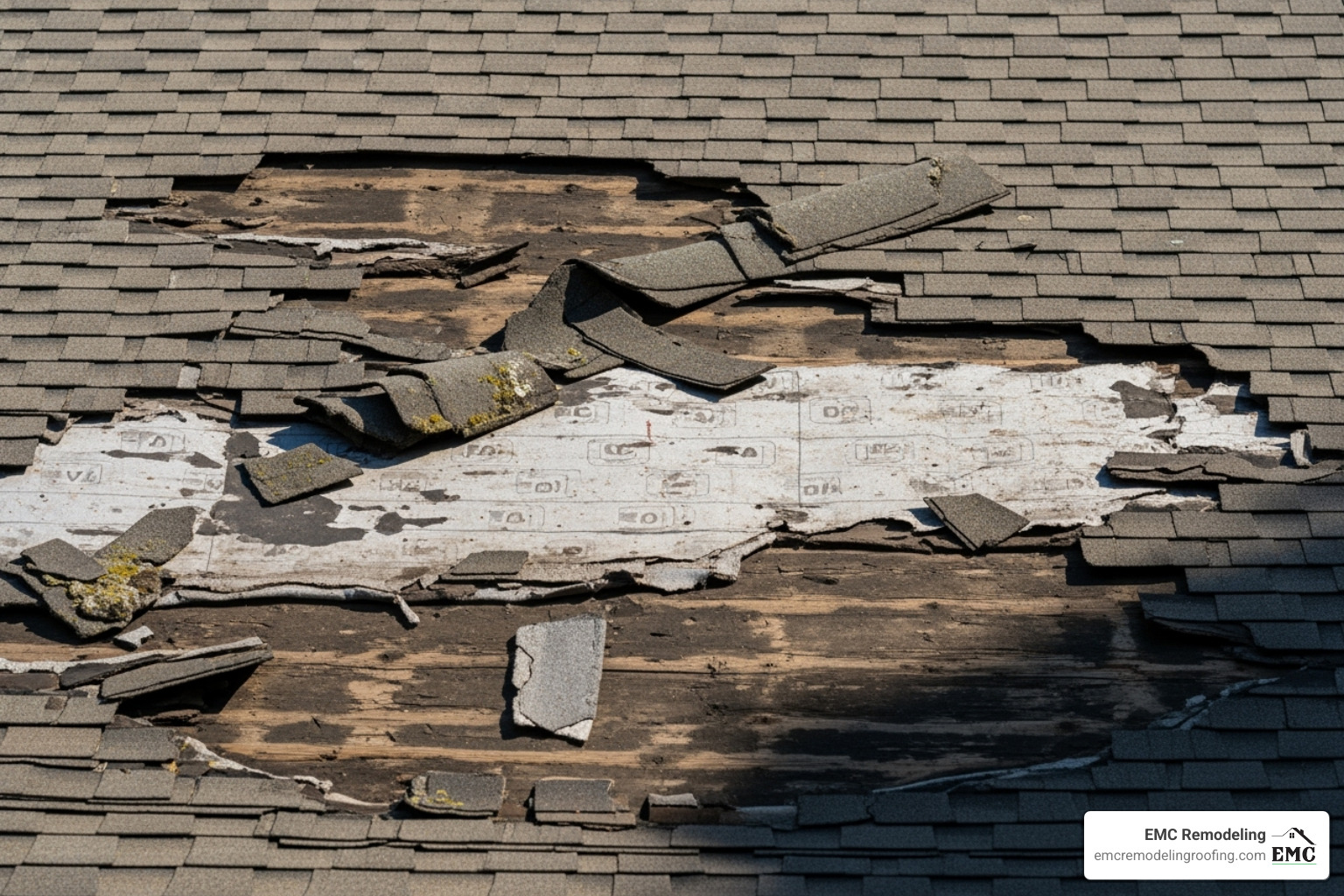 Curling and missing asphalt shingles - recommended roofing companies near me