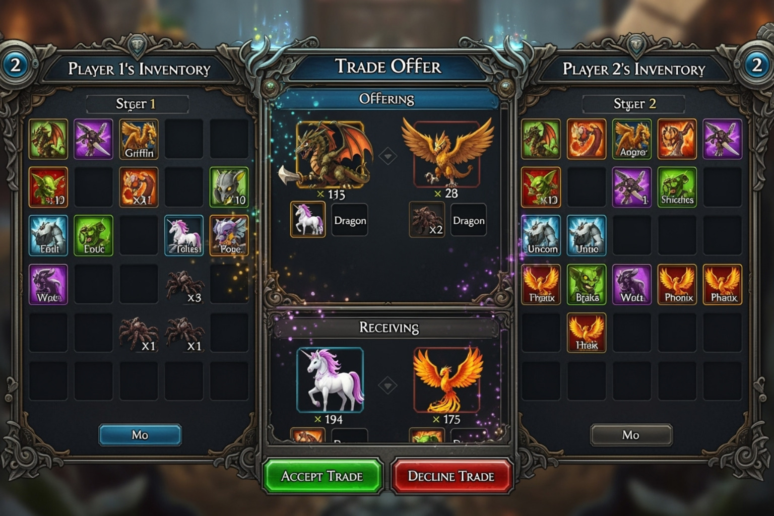 Creatures of Sonaria trading interface showing a potential trade - cos value list