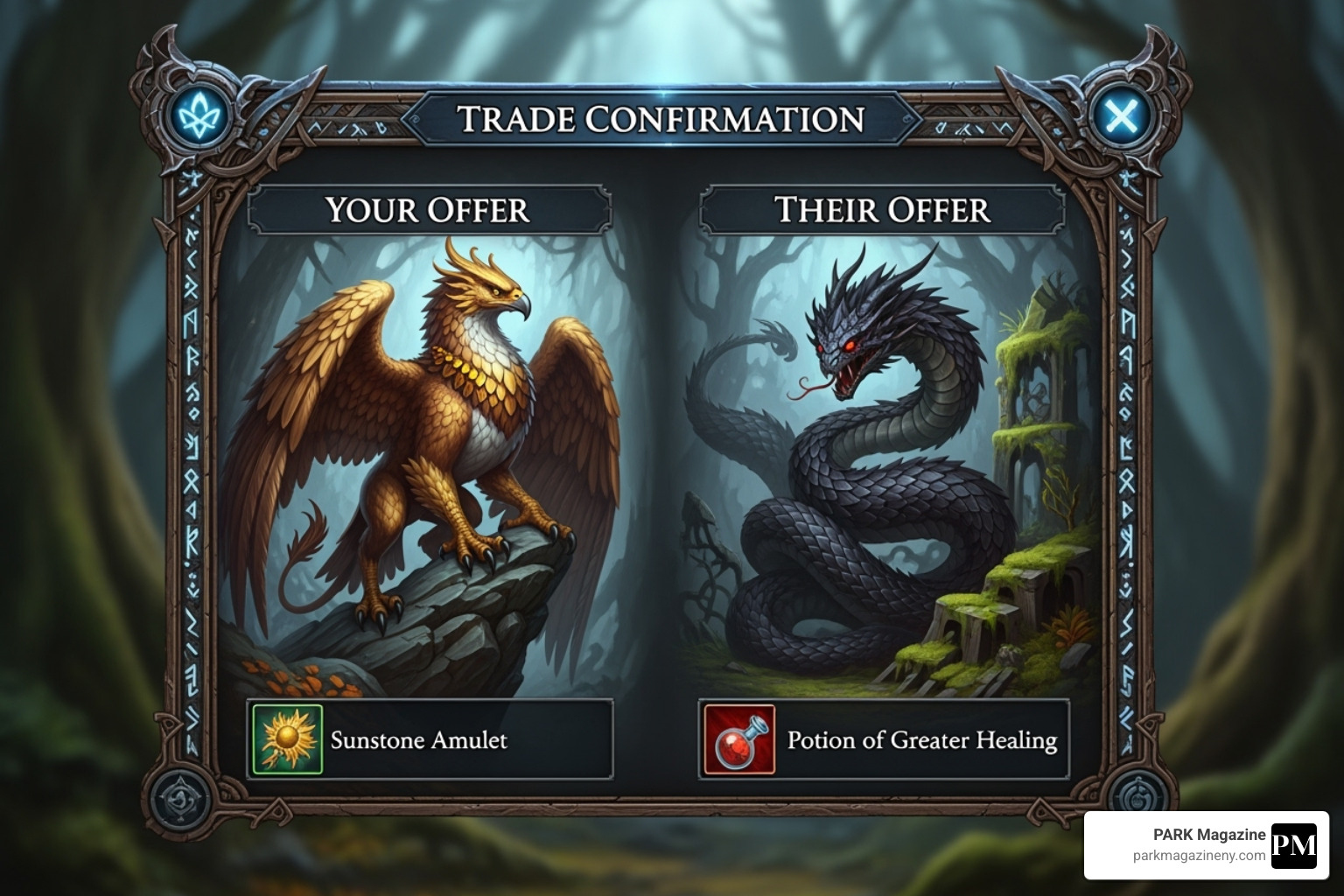 A successful trade confirmation screen in Creatures of Sonaria, showing two creatures being exchanged - cos value list A successful trade confirmation screen in Creatures of Sonaria, showing two creatures being exchanged - cos value list